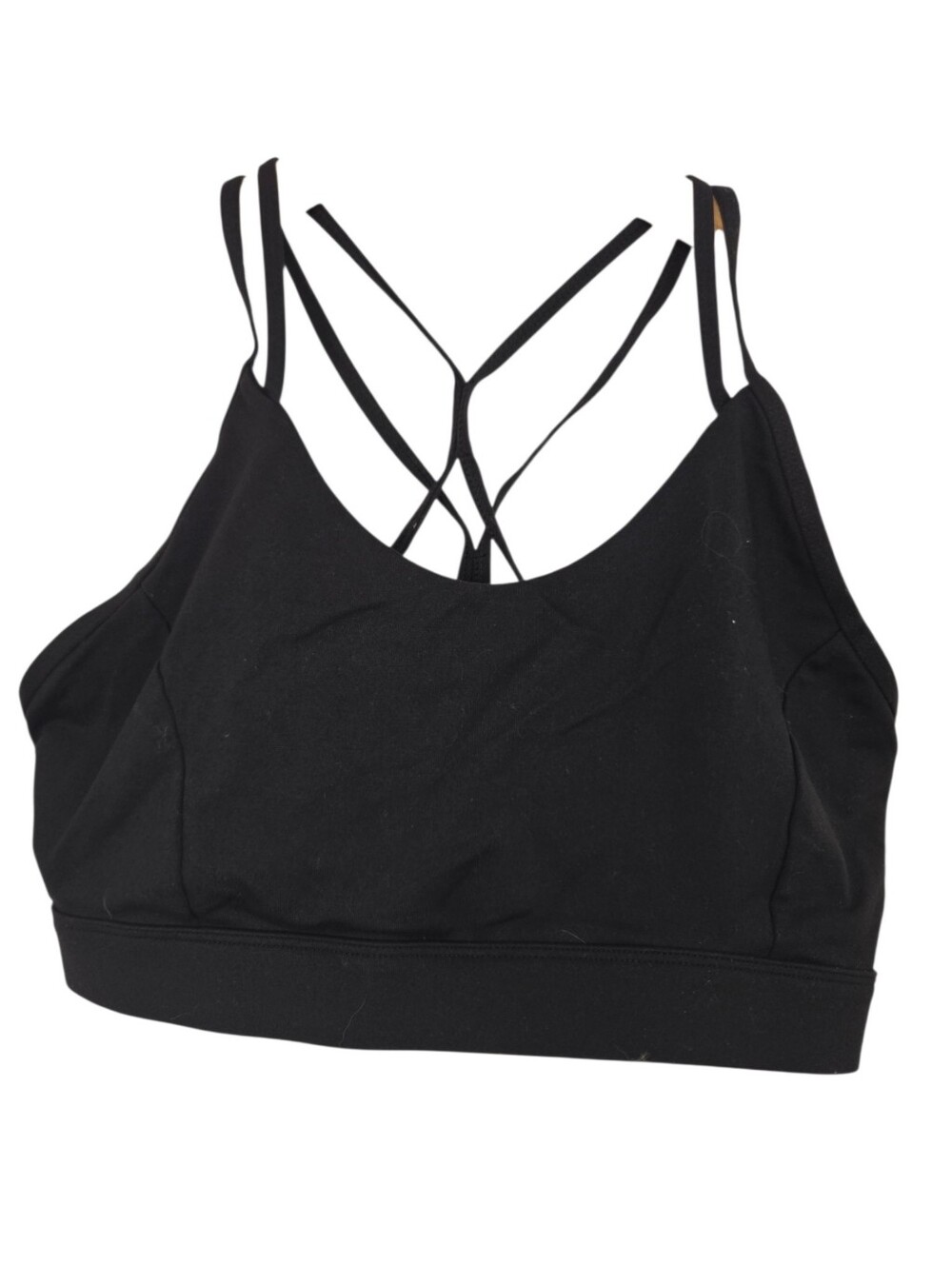 ✨ Glowmode Black Strappy Sports Bra | Size XXL (16) | Low Impact Athleisure Acti - Picture 2 of 5